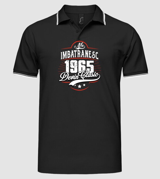 Devin Clasic - 1965 model negru pe tricou