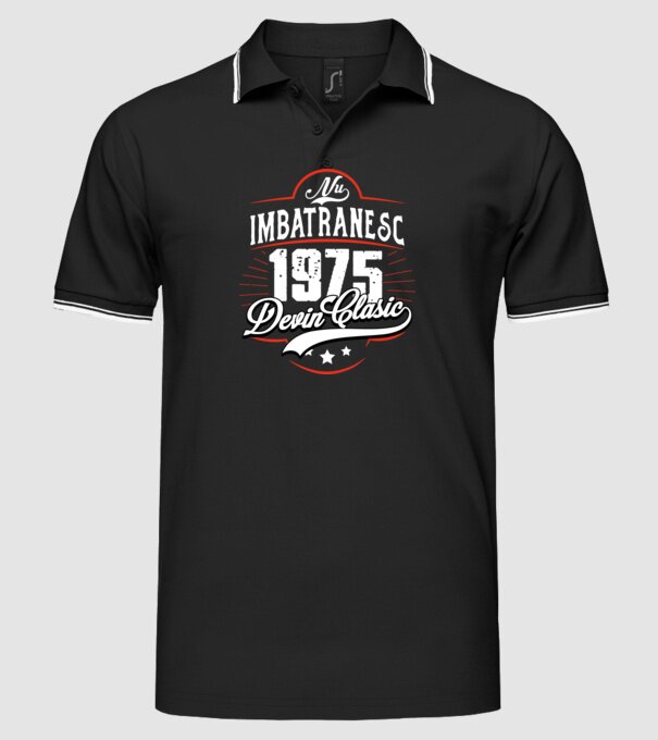 Devin Clasic - 1975 model negru pe tricou
