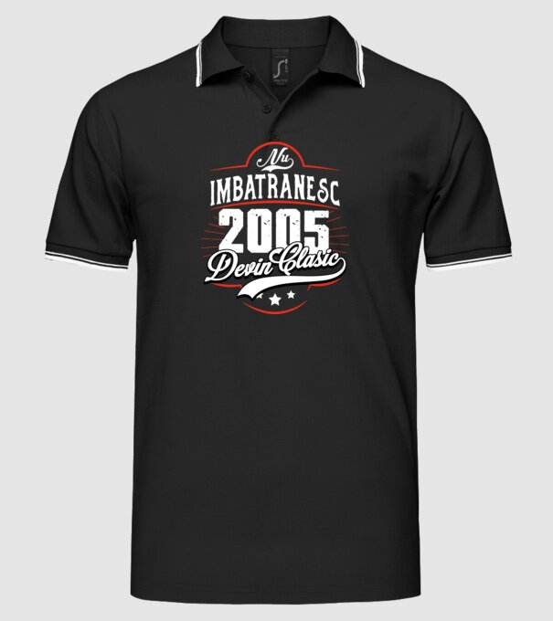 Devin Clasic - 2005 model negru pe tricou