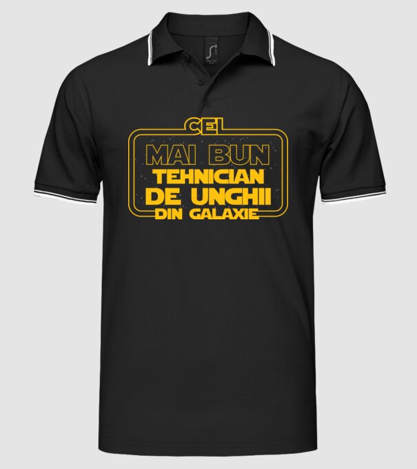 Cel mai bun tehnician de unghii din galaxie model negru pe tricou