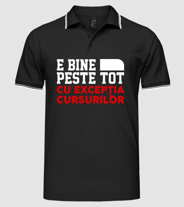 e bine peste tot, cu excepția cursurilor D1104825 model negru pe tricou