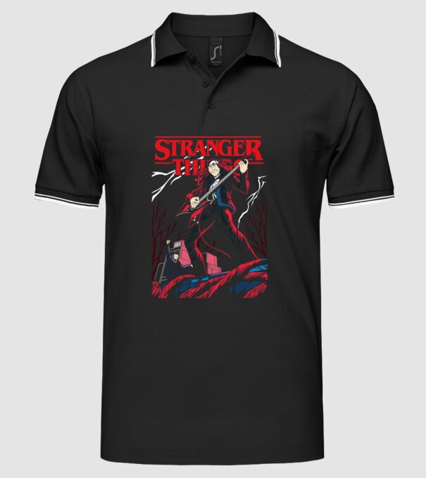 eddie munson model negru pe tricou