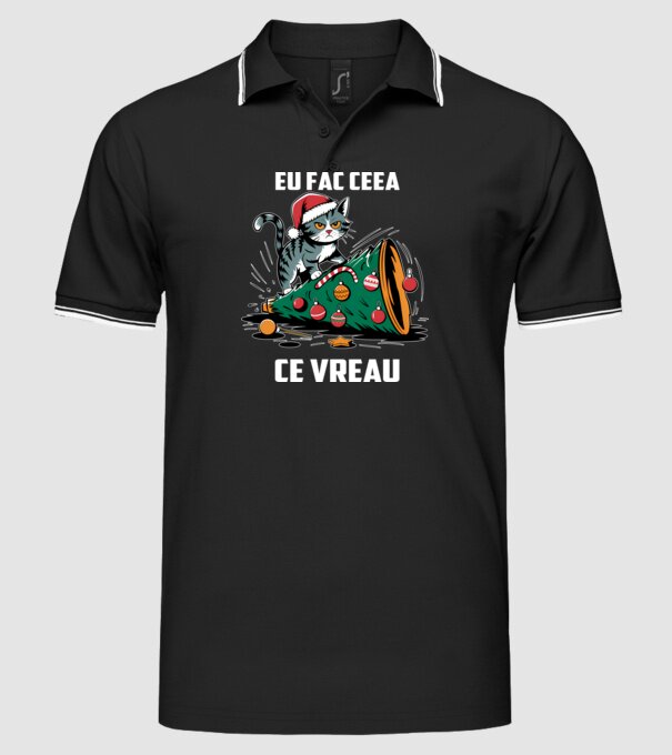 Eu fac ceea ce vreau Negru model negru pe tricou