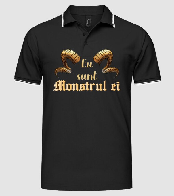 eu sunt monstrul ei model negru pe tricou