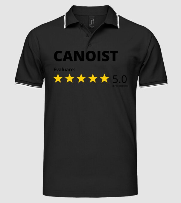 Evaluare 5 CANOIST model negru pe tricou