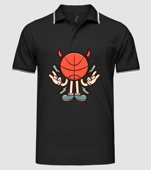 Evil basketball model negru pe tricou