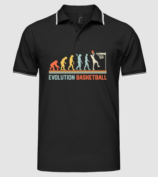 Evolution basketball model negru pe tricou