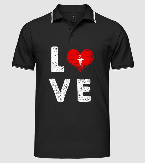 Farmacist love model negru pe tricou
