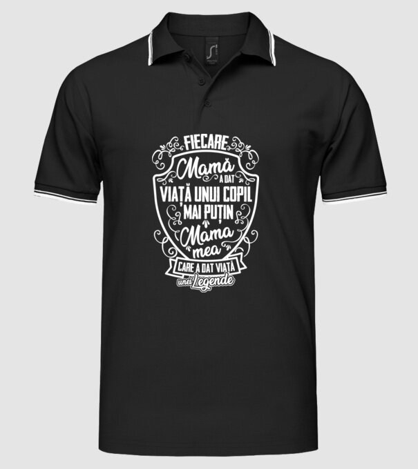 Fiecare mamă a dat viață unui copil, mai puțin mama mea, care a dat viață unei legende model negru pe tricou