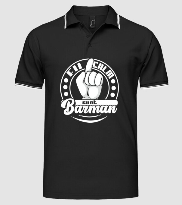 Fii calm... sunt barman model negru pe tricou