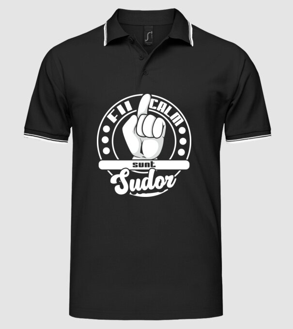 Fii calm.... sunt sudor model negru pe tricou