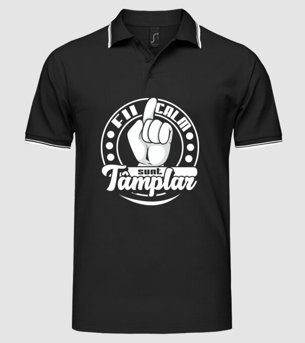 Fii calm... sunt tâmplar model negru pe tricou