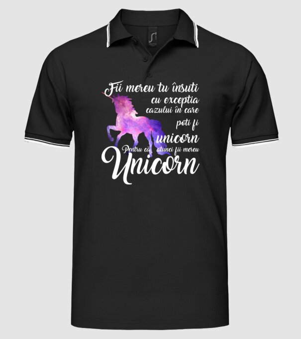 fii mereu tu însuți, cu excepția cazului în care poți fi unicorn, pentru că atunci fii mereu unicorn model negru pe tricou