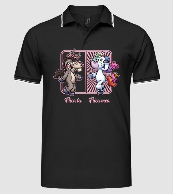fiica ta - fiica mea model negru pe tricou