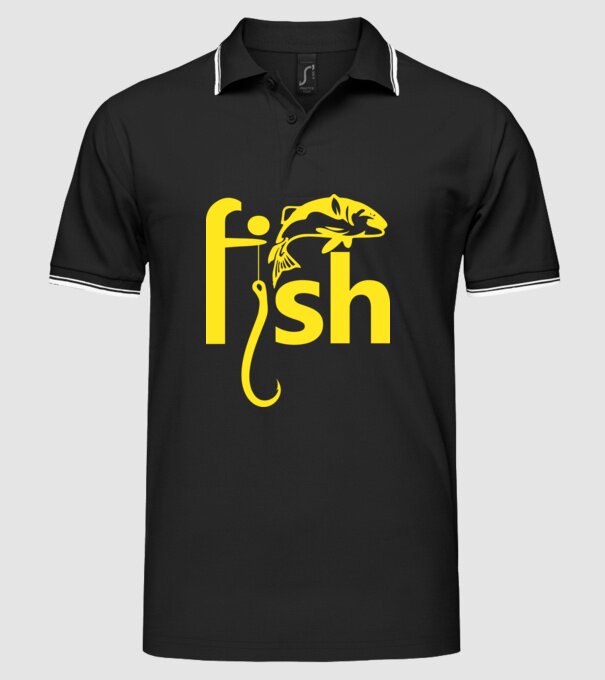 Fish model negru pe tricou