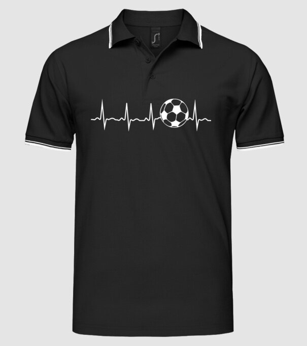 Fotbal heartbeat model negru pe tricou