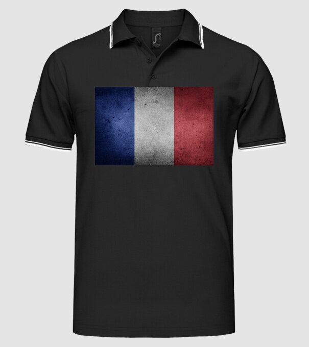 FRANCE model negru pe tricou
