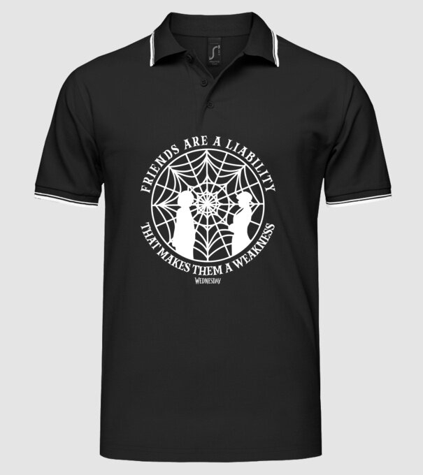 Friends are liability model negru pe tricou