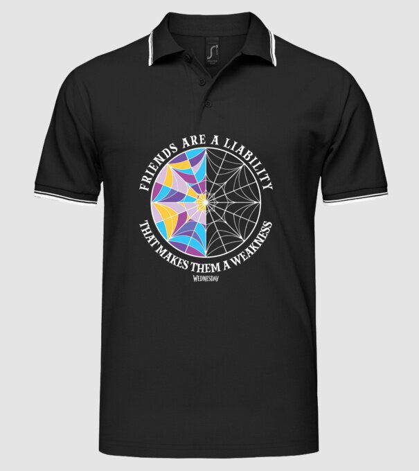 Friends are liability model negru pe tricou