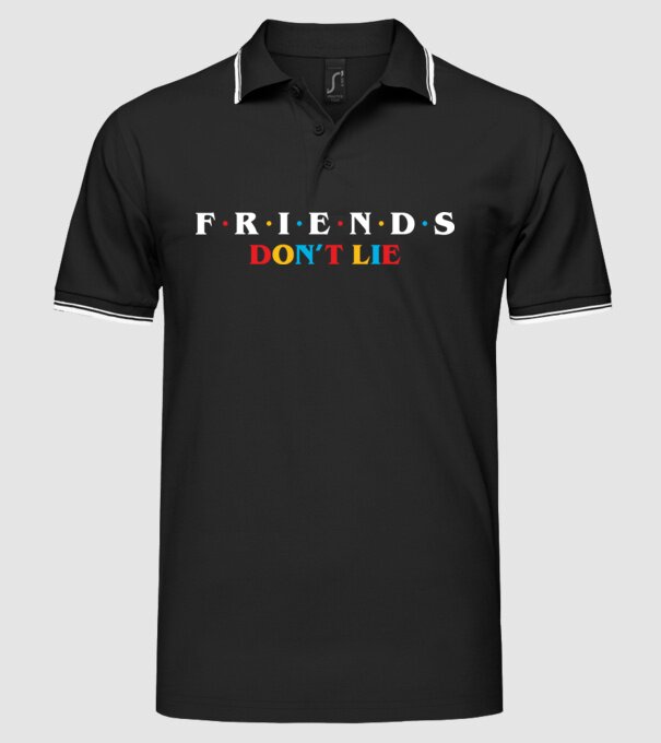 friends dont lie ok model negru pe tricou