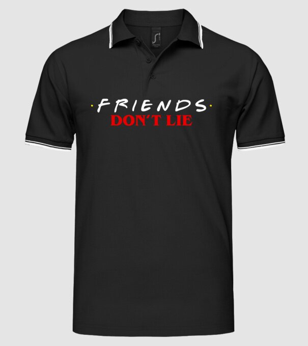friends dont lie stranger things parody model negru pe tricou