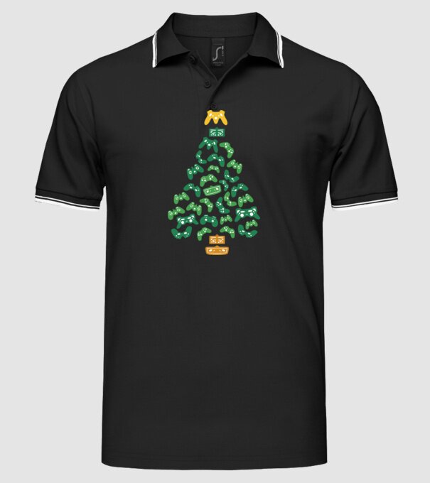 Gamer tree model negru pe tricou
