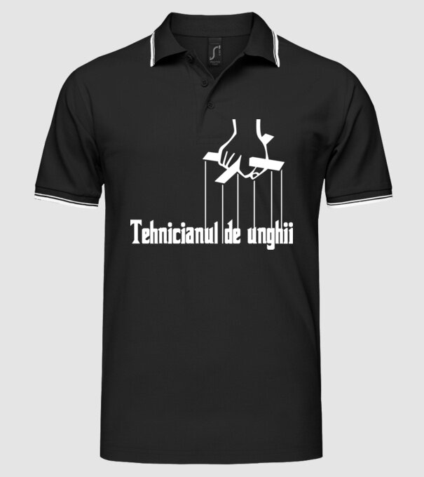 Tehnicianul de unghii model negru pe tricou