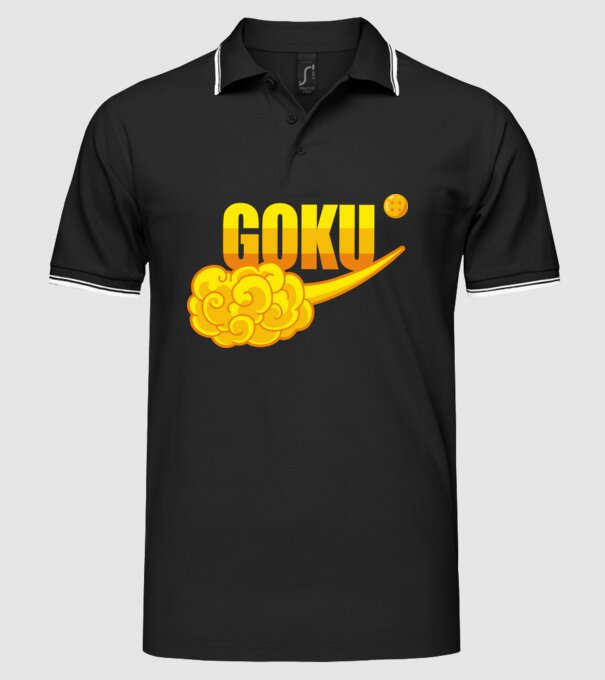 goku cloud model negru pe tricou