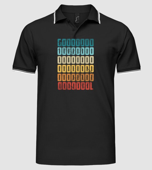 GOOOL retro model negru pe tricou