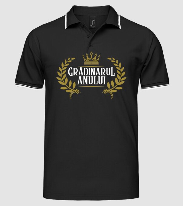 Grădinarul anului model negru pe tricou