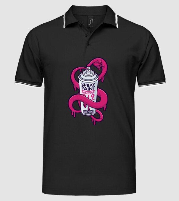 Graffiti model negru pe tricou