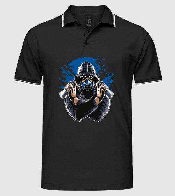 Graffiti model negru pe tricou
