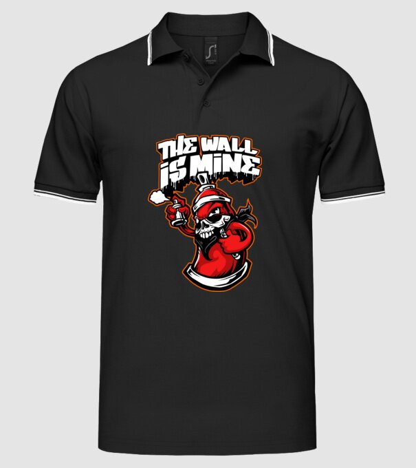 Graffiti model negru pe tricou