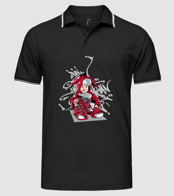 Graffiti model negru pe tricou