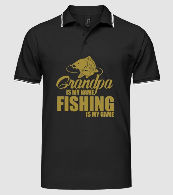 Grandpa is my name model negru pe tricou