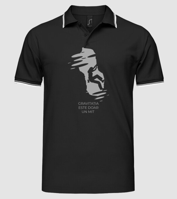 gravitația este doar un mit model negru pe tricou