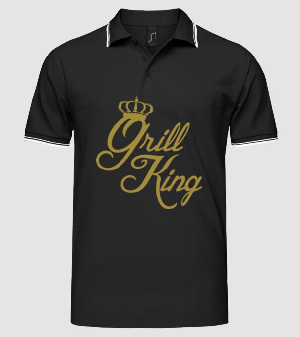 Grill King model negru pe tricou