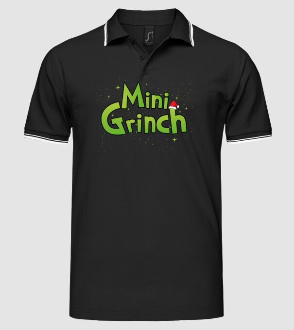 Grinch Family Mini Grinch model negru pe tricou