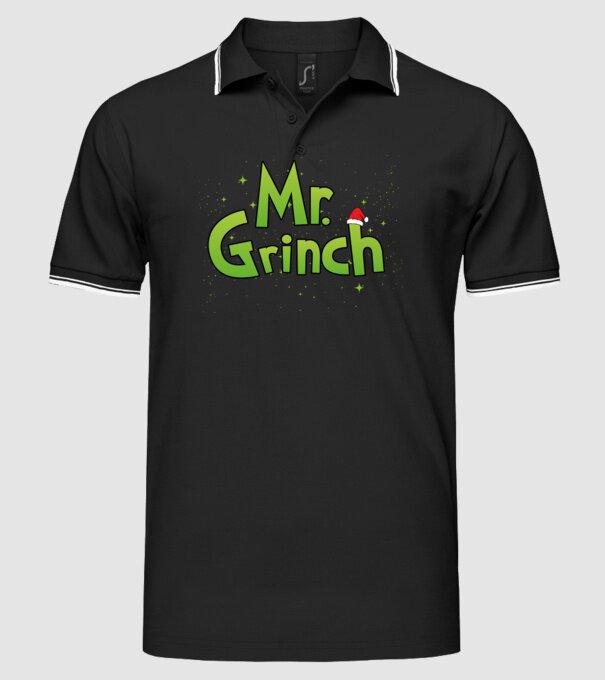 Grinch Family Mr Grinch model negru pe tricou