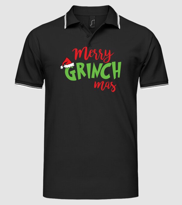 Grinchmas model negru pe tricou