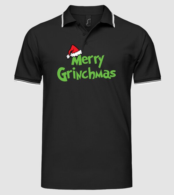 Grinchmas model negru pe tricou