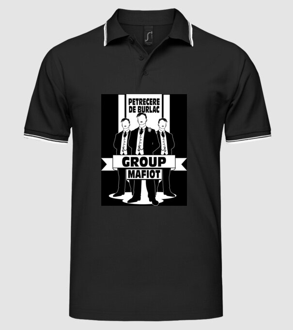 Group Mafiot model negru pe tricou