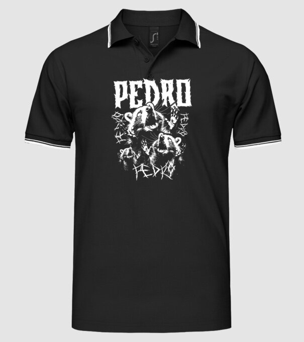 Heavy Metal pedro model negru pe tricou