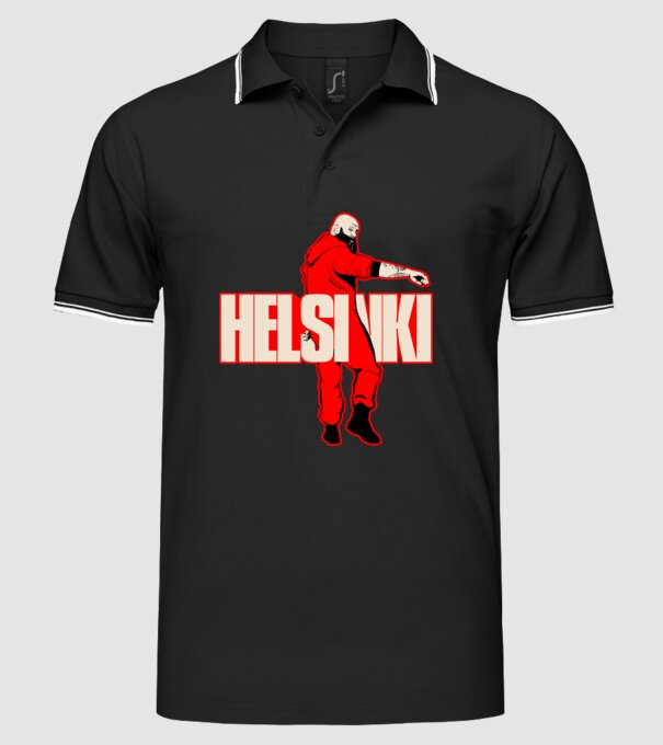helsinki la casa de papel model negru pe tricou