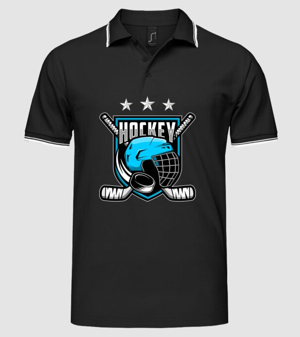 Hockey model negru pe tricou