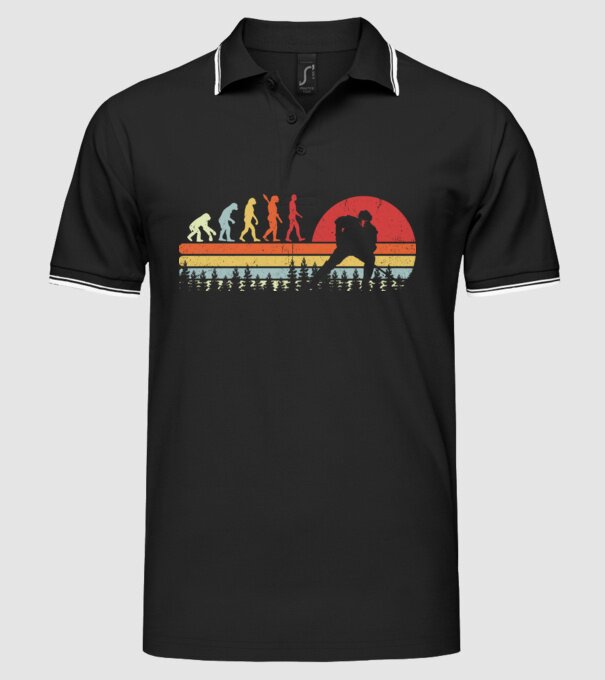 Hockey evolution model negru pe tricou