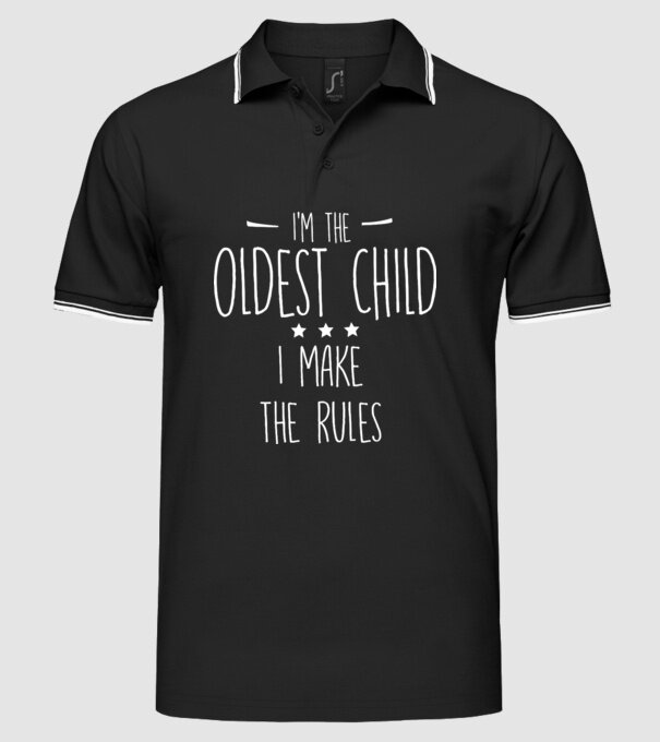 I'm the oldest child model negru pe tricou