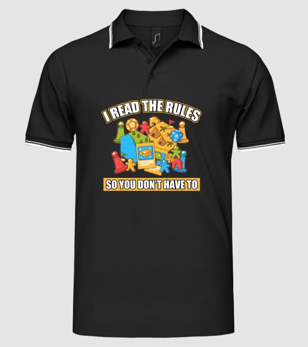I read the rules model negru pe tricou