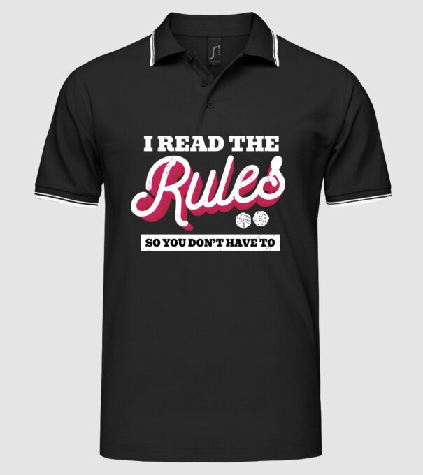 I read the rules s you don't have to simple model negru pe tricou