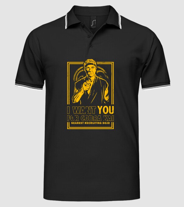 I want you cobra kai model negru pe tricou
